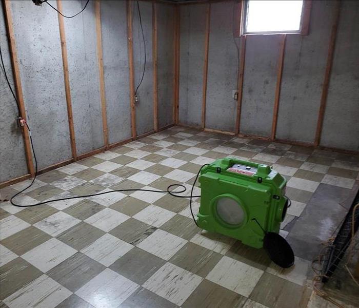 Air scrubber in basement.